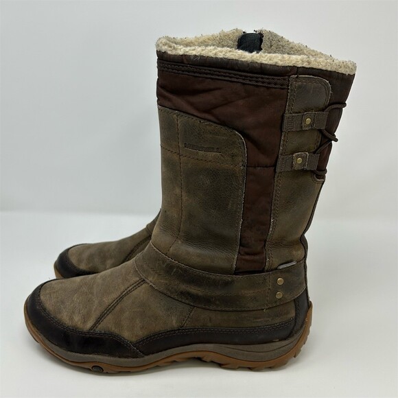 Merrell Bracken Women's Snow Boots Brown Waterproof Insulated Pull-On 8.5 - Picture 7 of 15